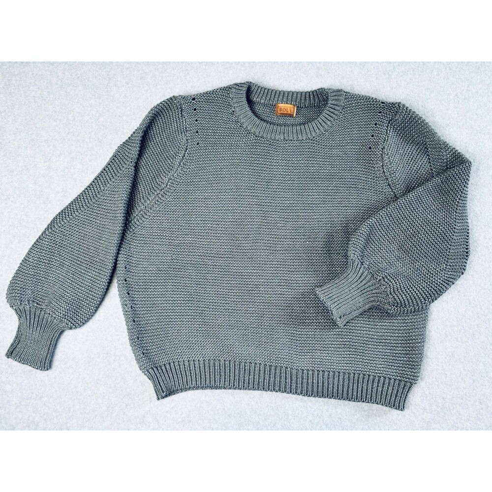 Women’s Poll Grey Chunky Pullover Knit Sweater‎ Oversized Medium Large